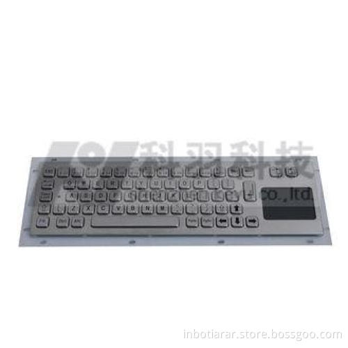 Silver Rugged Industrial Keyboard With Touchpad , 67 Key Me